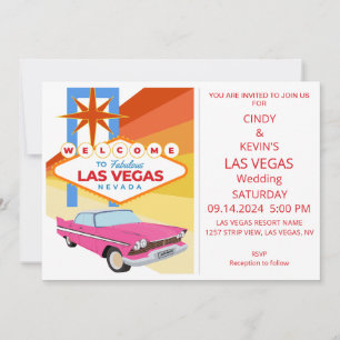 Personalisierte Hochzeit in Las Vegas Einladung