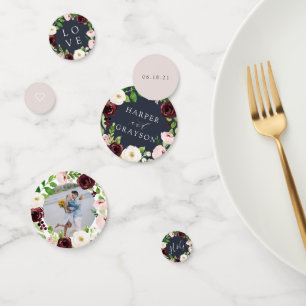 Personalisierte Hochzeit in Mitternacht-Romance Konfetti