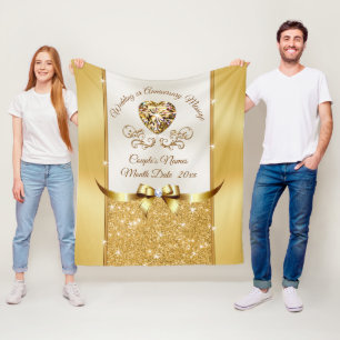Personalisierte Hochzeit, jedes Jahr Fleecedecke