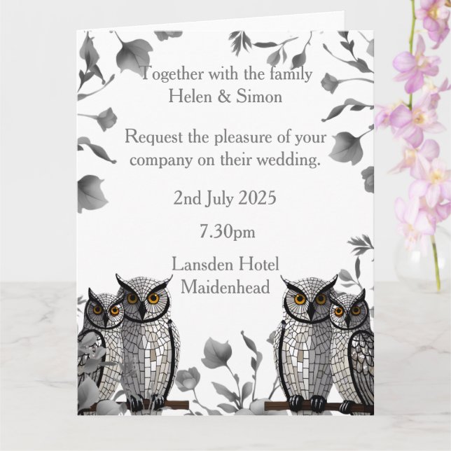 Personalisierte Hochzeit Karte (Orchidee)