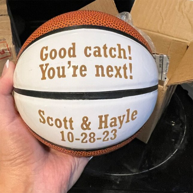 Personalisierte Hochzeit Keepake Basketball (Von Creator hochgeladen)