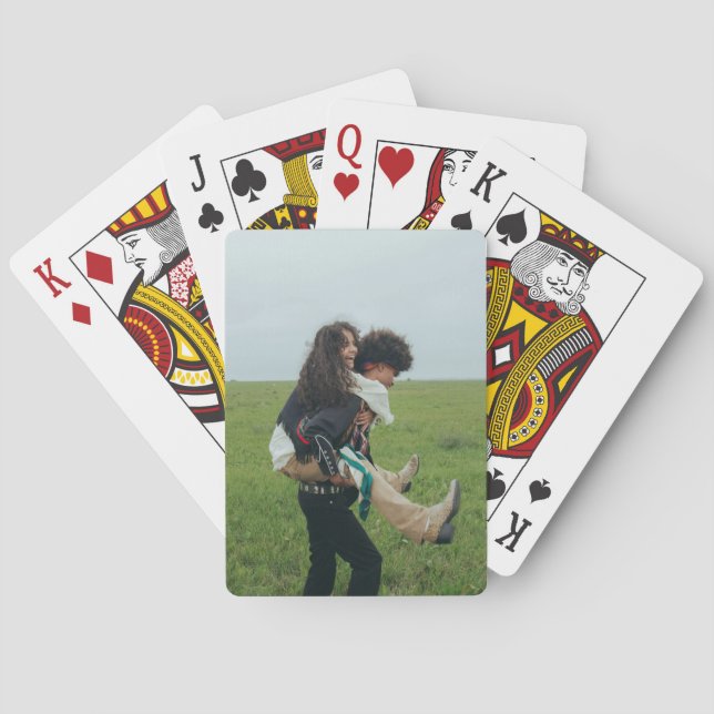 Personalisierte Hochzeit Keepake Couple Spielkarten (Rückseite)
