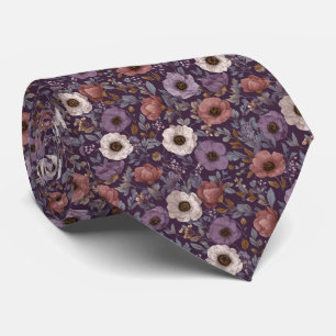 Personalisierte Hochzeit Lavendel Mauve Anemone Krawatte