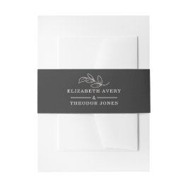 Personalisierte Hochzeit Luxus Schwarz und Rosa Einladungsbanderole