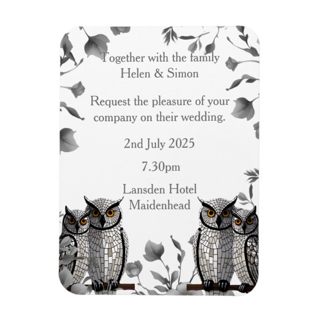 Personalisierte Hochzeit Magnet (Vertikal)