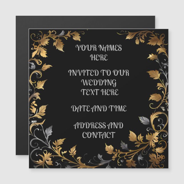 Personalisierte Hochzeit Magnetkarte (Vorne/Hinten)