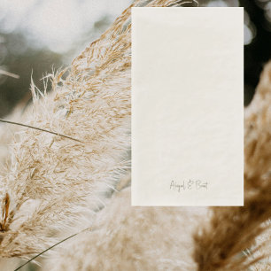Personalisierte Hochzeit mit Creme & Gold Serviette