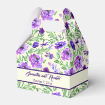 Personalisierte Hochzeit mit Lila und grünen Blume