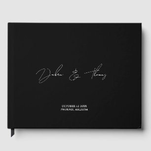 Personalisierte Hochzeit Modern Minimalistisch Sch Gästebuch
