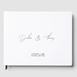 Personalisierte Hochzeit Modern Minimalistisch Sch Gästebuch