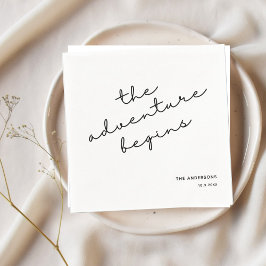 Personalisierte Hochzeit Napkins Das Abenteuer beg Serviette