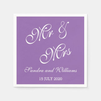 Personalisierte Hochzeit Napkins | Herr und Frau Serviette