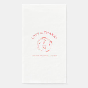 Personalisierte Hochzeit Napkins Mit Monogramm Pea Serviette