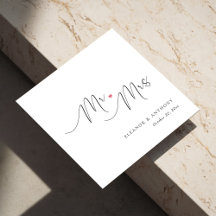 Personalisierte Hochzeit Napkins: Mr. und Mrs. Hea
