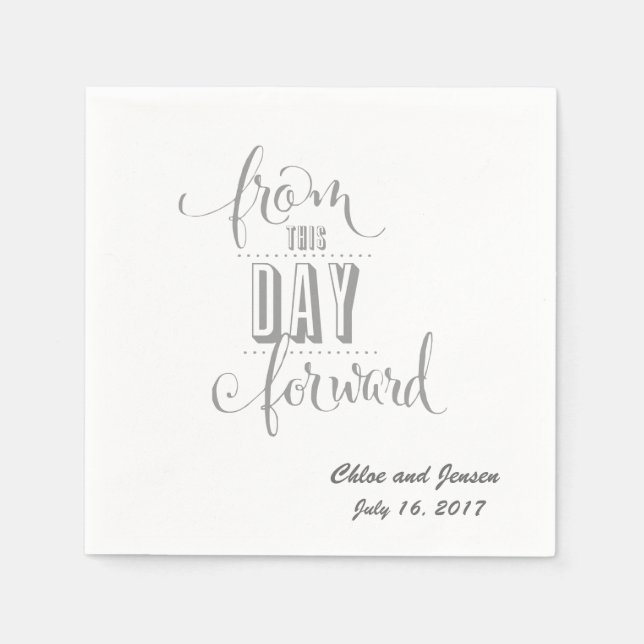 Personalisierte Hochzeit Napkins Serviette (Vorderseite)