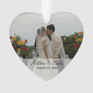 Personalisierte Hochzeit oder Verlobung Foto Ornament