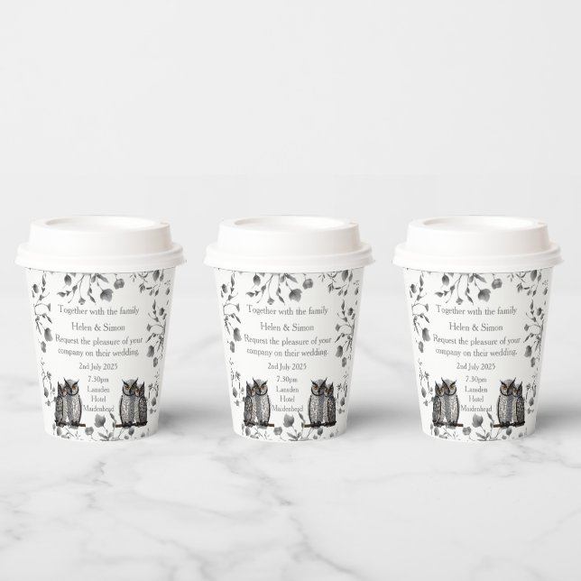 Personalisierte Hochzeit Pappbecher (Multi)
