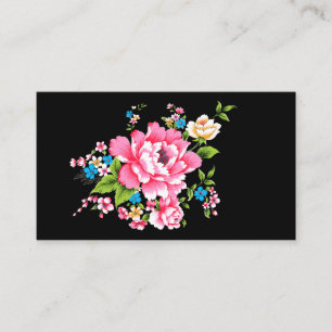 Personalisierte Hochzeit Pink Peony Haufen von Blu Visitenkarte
