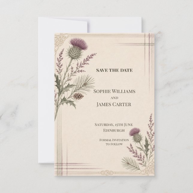 Personalisierte Hochzeit - Save-the-Date-Karte Save The Date (Vorderseite)