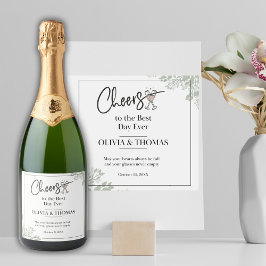Personalisierte Hochzeit Sparkling Weinflasche