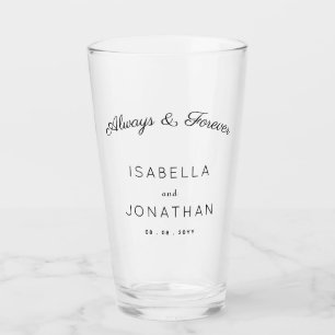 Personalisierte Hochzeit und Jahrestag Glas