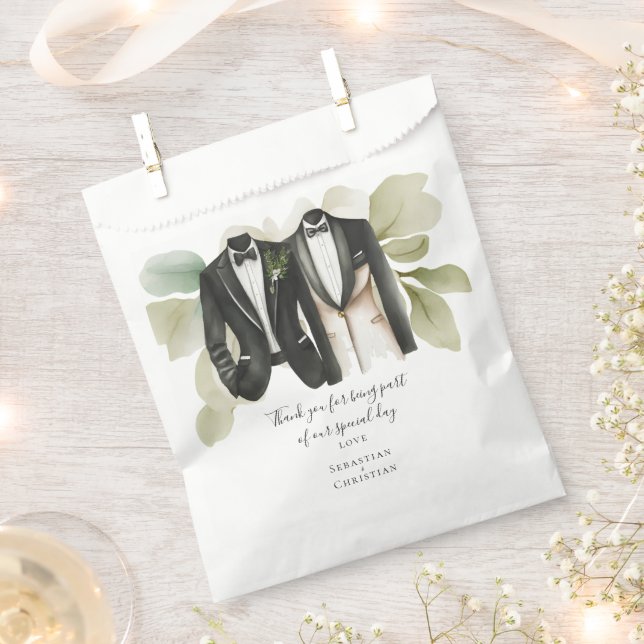 Personalisierte Hochzeit von Mutgrün Geschenktütchen (Ausgeschnitten)