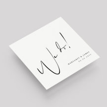 Personalisierte Hochzeit von Napkins mit Wir mache