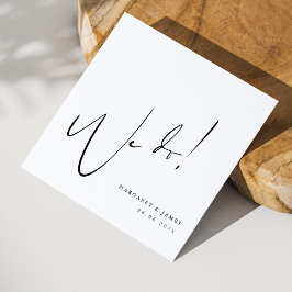 Personalisierte Hochzeit von Napkins mit Wir mache Serviette