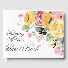 Personalisierte Hochzeit von Wasserfarben Gästebuch