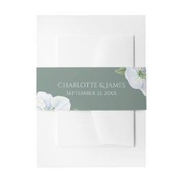 Personalisierte Hochzeit von White Apple Blossom-B Einladungsbanderole