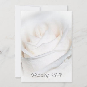 Personalisierte Hochzeit von White Rose Einladung