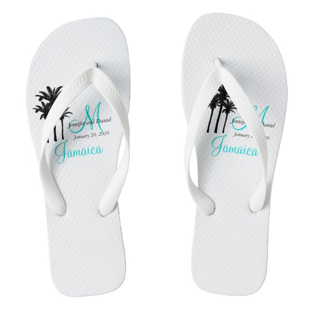 Personalisierte Hochzeiten am Strand Flip Flops (Fußbett)