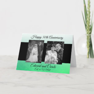 Personalisierte Hochzeiten Fotos 50 Jahre alt Karte