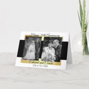 Personalisierte Hochzeiten Fotos 50 Jahre alt Karte