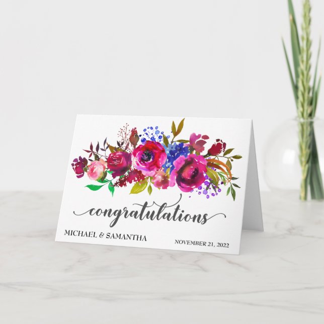 Personalisierte Hochzeiten Herzlichen Glückwunsch  Karte (Vorderseite)