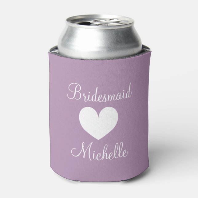 Personalisierte Hochzeiten können für Brautmädchen Dosenkühler (Kanne Vorderseite)