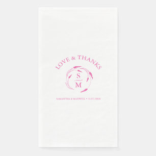 Personalisierte Hochzeiten Napkins Mit Monogramm I Serviette