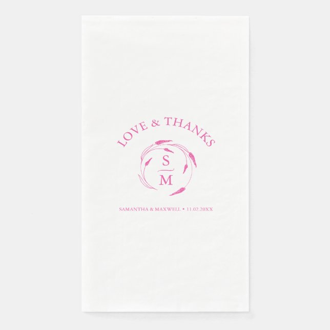 Personalisierte Hochzeiten Napkins Mit Monogramm I Serviette (Vorderseite)