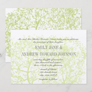 Personalisierte Hochzeiten von Grau und Grün die Einladung