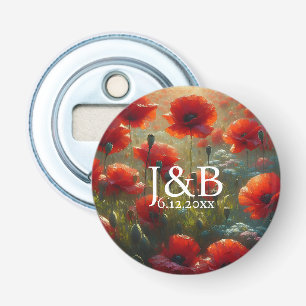 Personalisierte Hochzeiten von Roten Poppies Flaschenöffner