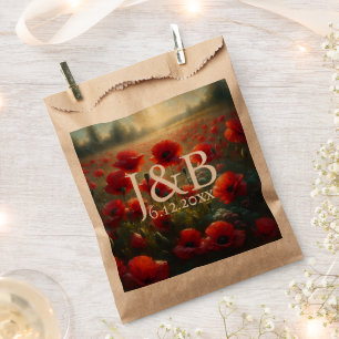 Personalisierte Hochzeiten von Roten Poppies Geschenktütchen