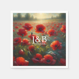 Personalisierte Hochzeiten von Roten Poppies Serviette