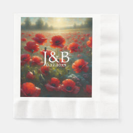 Personalisierte Hochzeiten von Roten Poppies Serviette