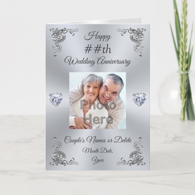 Personalisierte Hochzeitkarte mit FOTO Karte (Vorderseite)