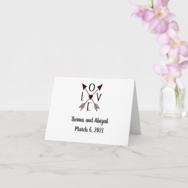 Personalisierte Hochzeitkarten mit Namen und Daten Karte (Orchidee)