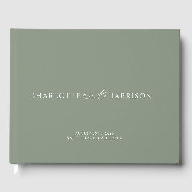Personalisierte Hochzeitmonographie Gästebuch (Vorderseite)