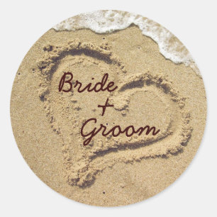 Personalisierte Hochzeits-Aufkleber Runder Aufkleber