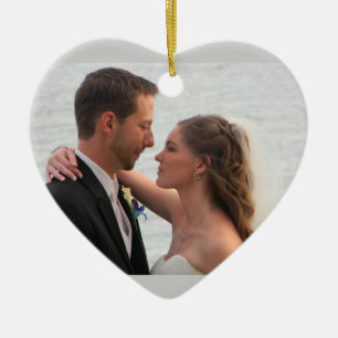 Personalisierte Hochzeits-Foto-Verzierung Keramikornament