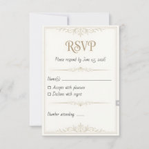 Personalisierte Hochzeits-RSVP-Karte – 3,5x5 druck