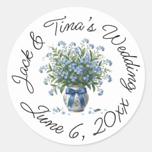 Personalisierte Hochzeitsaufkleber Runder Aufkleber